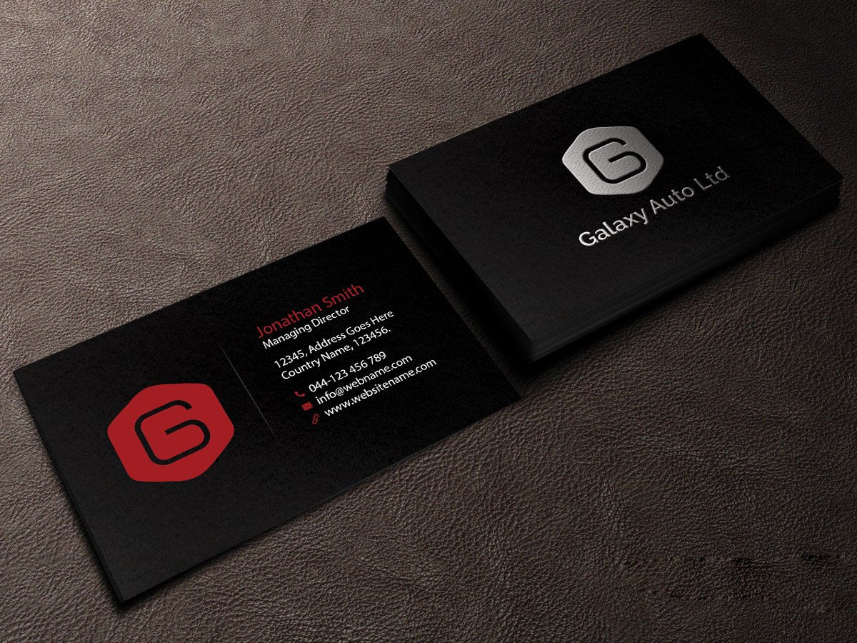 Business Card Design by Creations Box 2015 for Galaxy Auto Ltd | Design #16089038