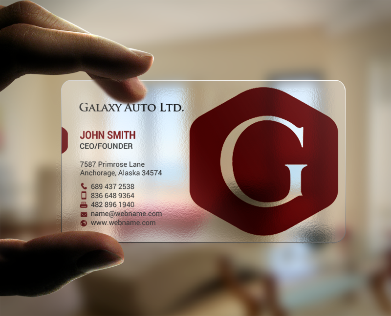 Design de Carte de Visite par chandrayaan.creative pour Galaxy Auto Ltd | Design #16083904