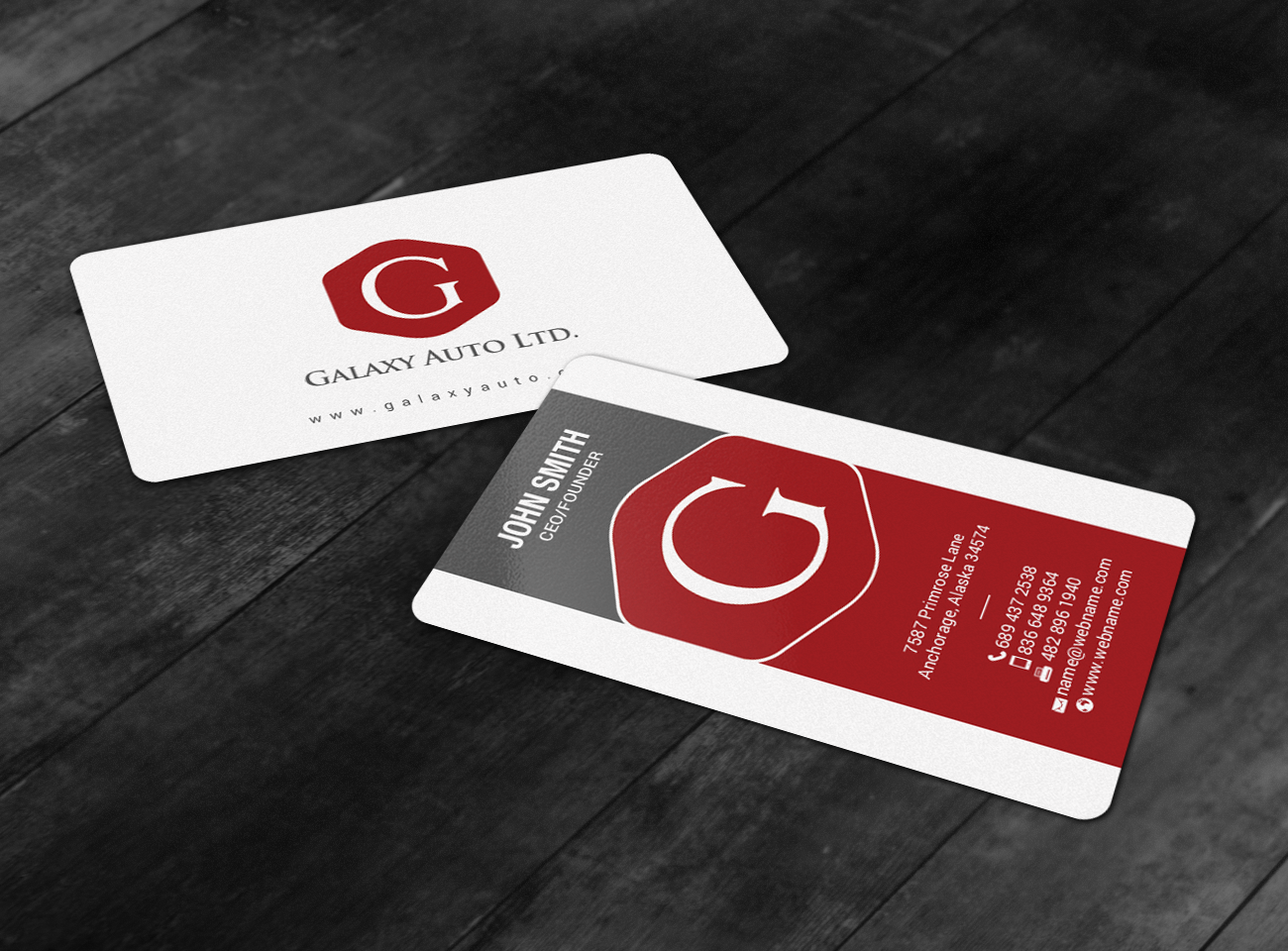 Business Card Design by chandrayaan.creative for Galaxy Auto Ltd | Design #16084544
