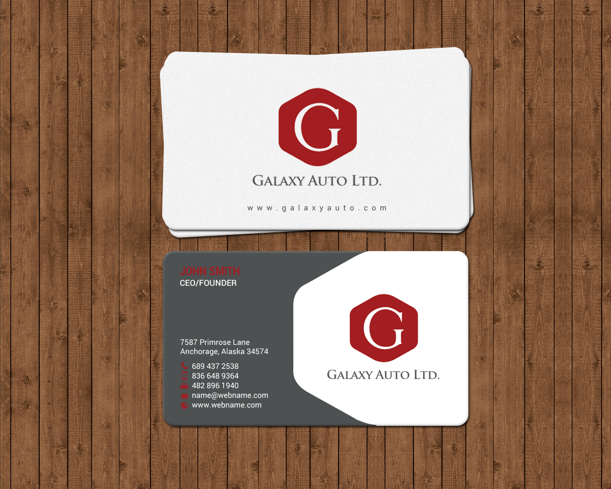 Visitenkarten-Design von chandrayaan.creative für Galaxy Auto Ltd | Design #16085717