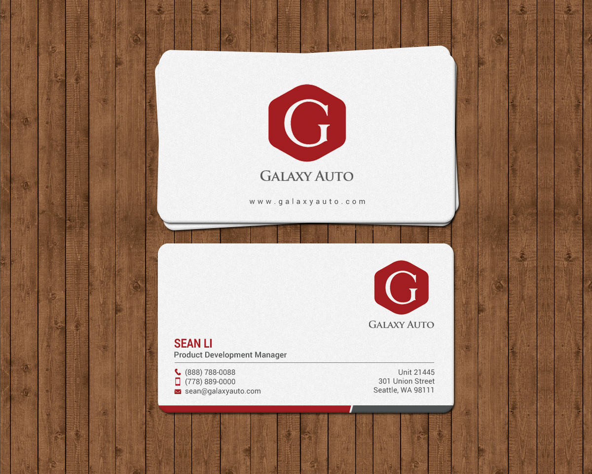 Design de Carte de Visite par chandrayaan.creative pour Galaxy Auto Ltd | Design #16121917