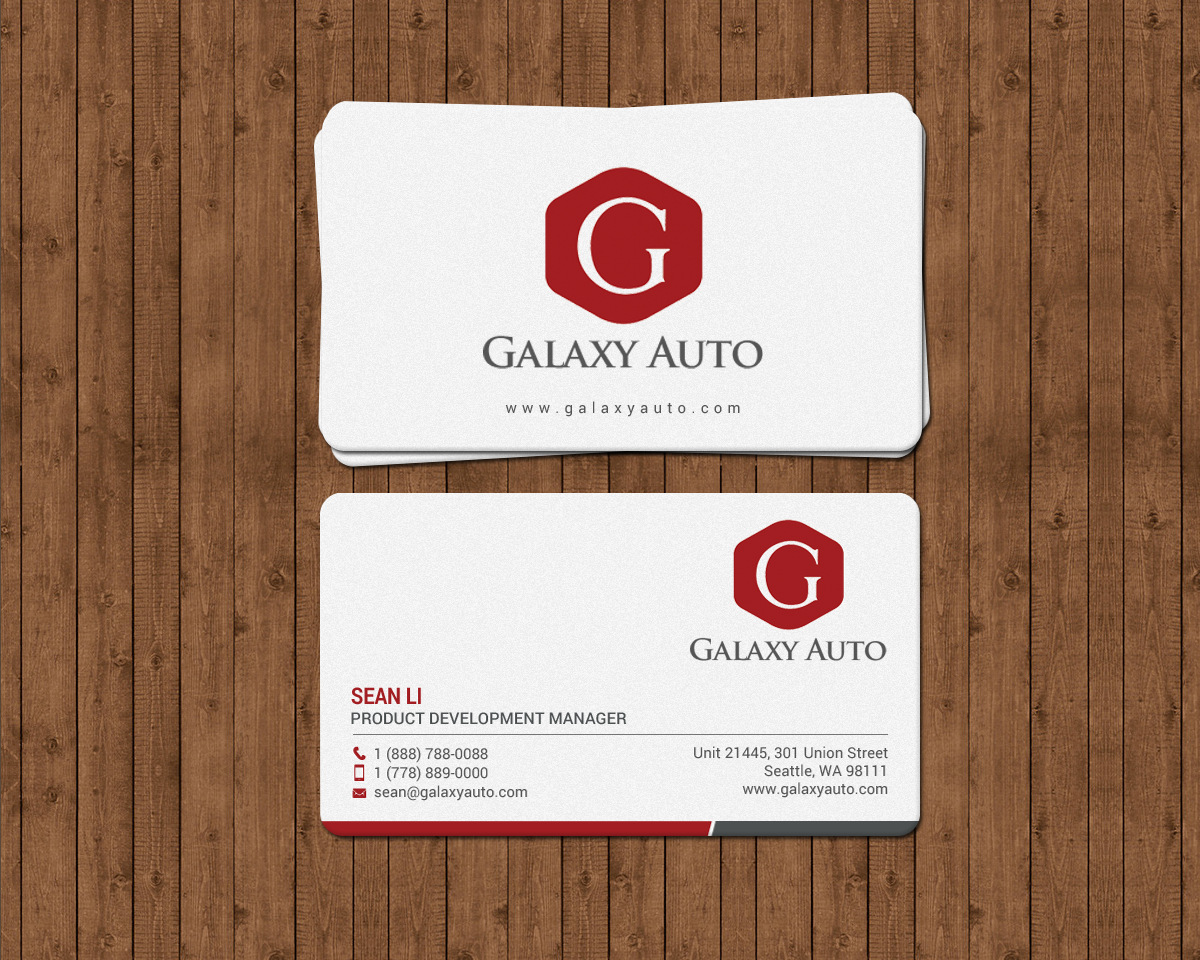 Design de Carte de Visite par chandrayaan.creative pour Galaxy Auto Ltd | Design #16143628
