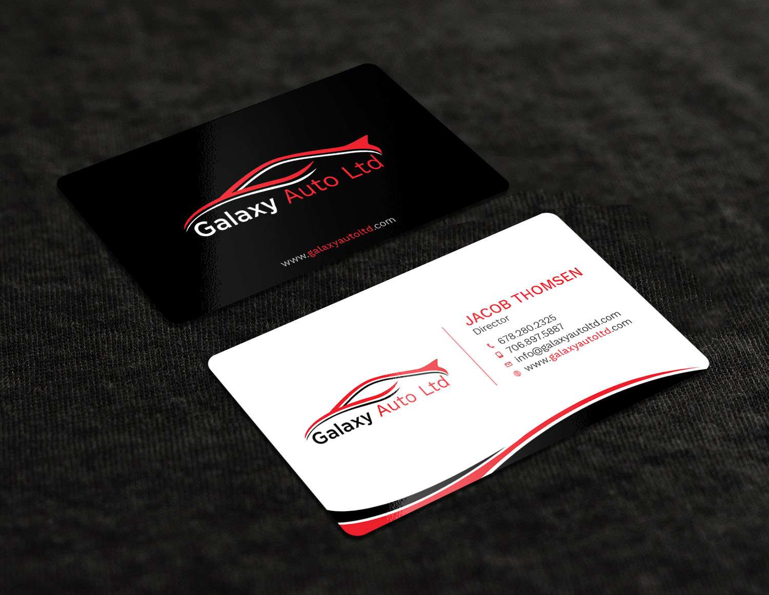 Visitenkarten-Design von Graphic Flame für Galaxy Auto Ltd | Design #16086013