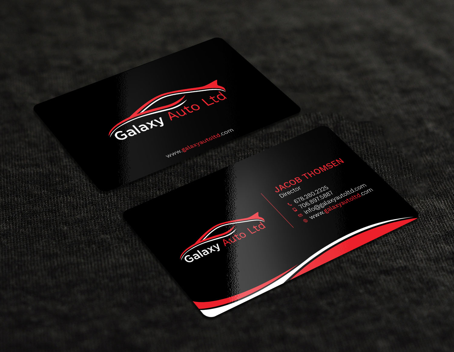 Visitenkarten-Design von Graphic Flame für Galaxy Auto Ltd | Design #16086014