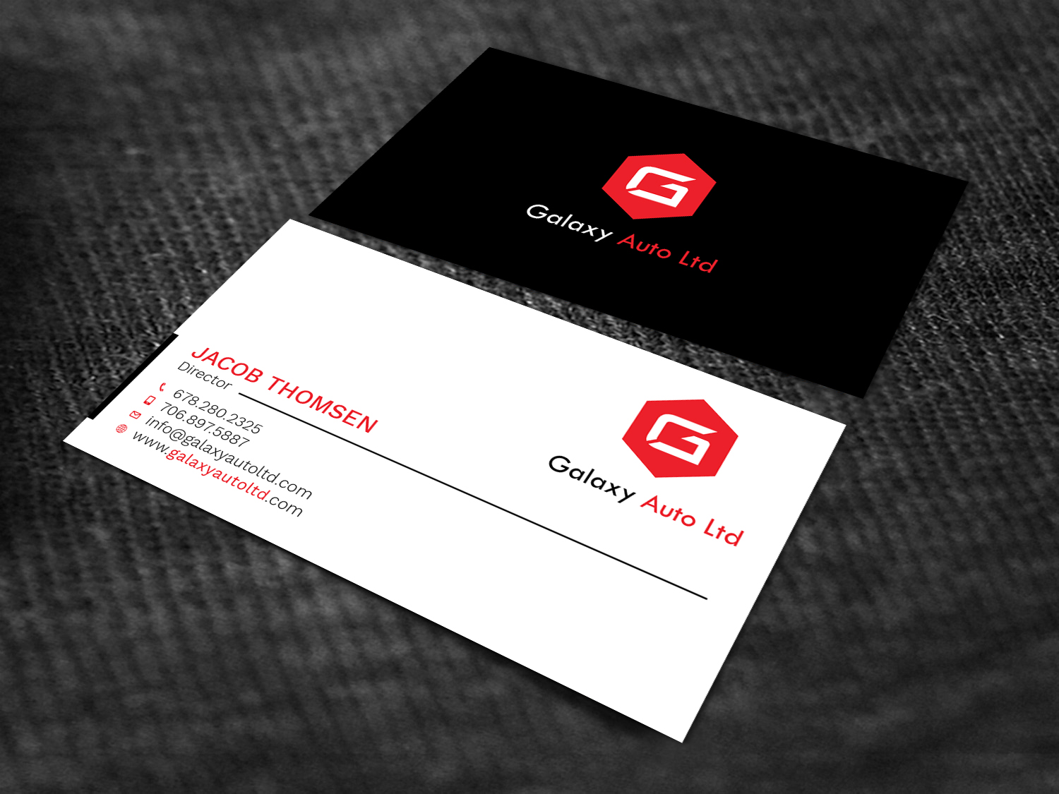 Business Card Design by Graphic Flame for Galaxy Auto Ltd | Design #16086061