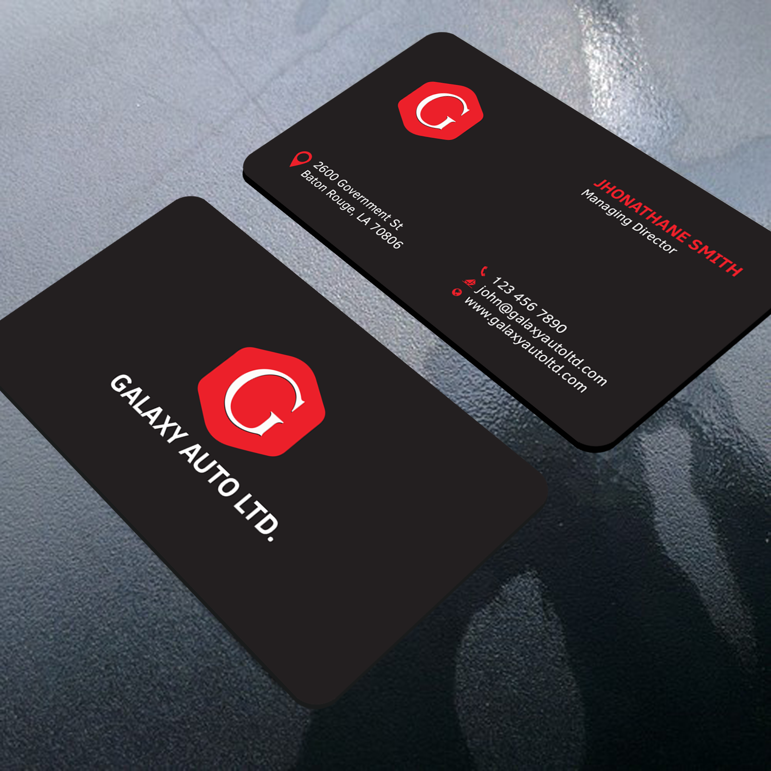 Diseño de Tarjeta de Presentación por HR KHAN para Galaxy Auto Ltd | Diseño #16126623