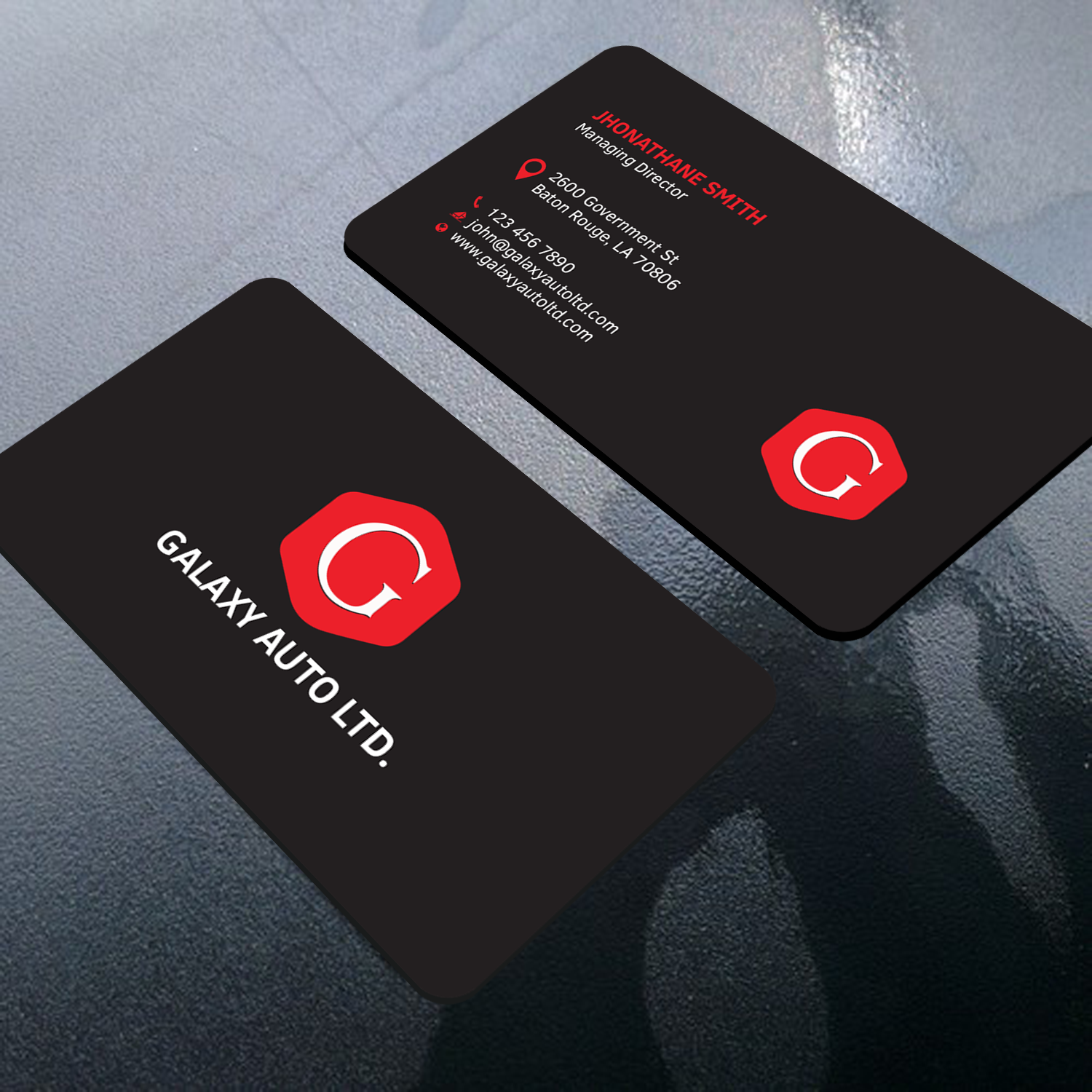 Design de Carte de Visite par HR KHAN pour Galaxy Auto Ltd | Design #16126624