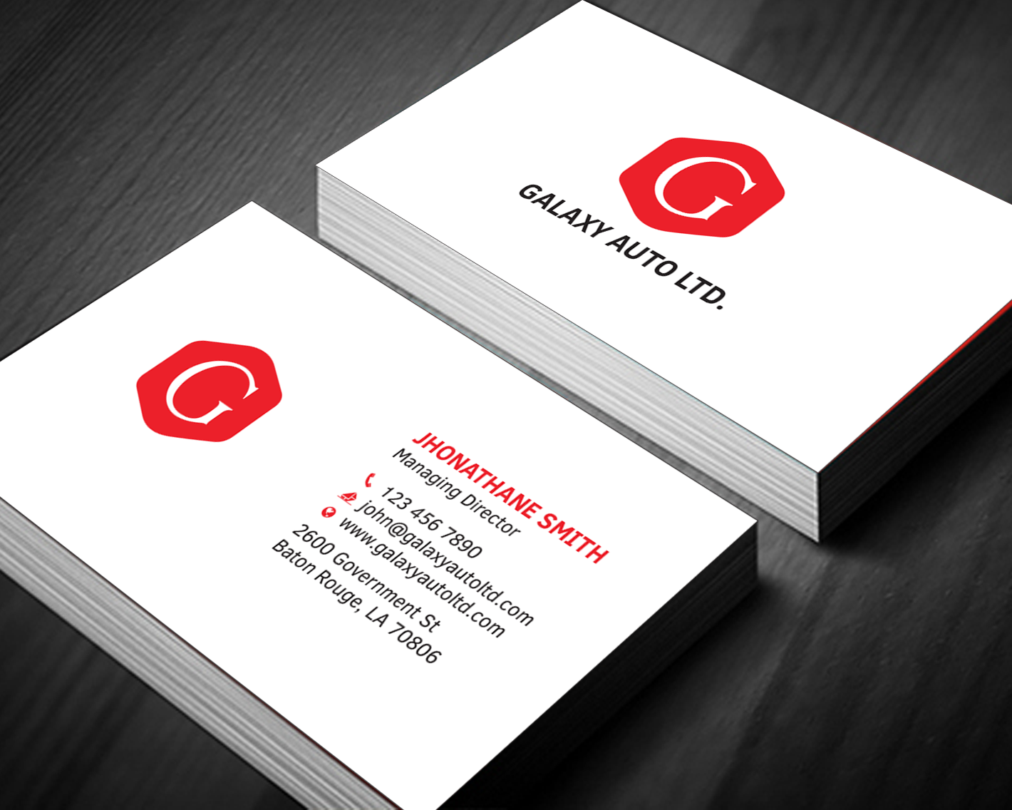 Design de Carte de Visite par HR KHAN pour Galaxy Auto Ltd | Design #16126631