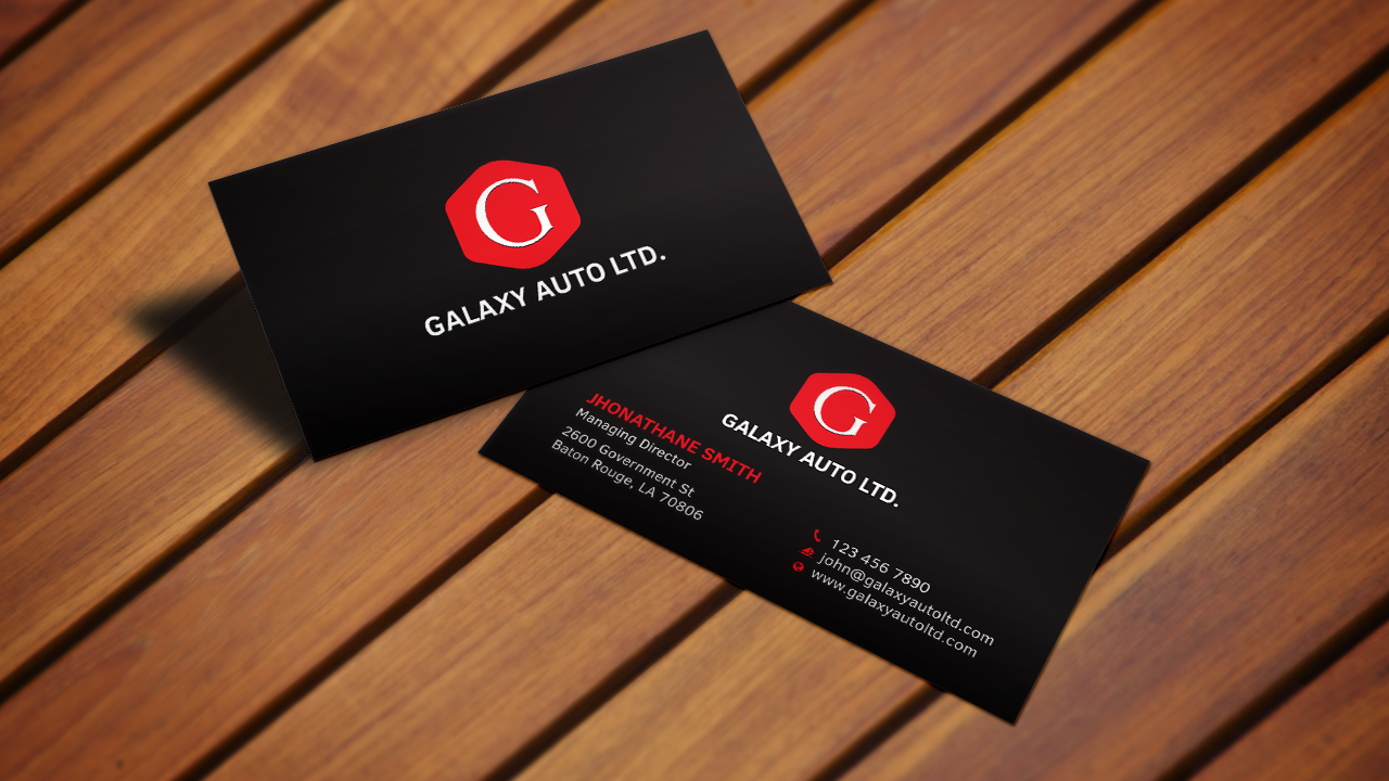 Design de Carte de Visite par HR KHAN pour Galaxy Auto Ltd | Design #16126632