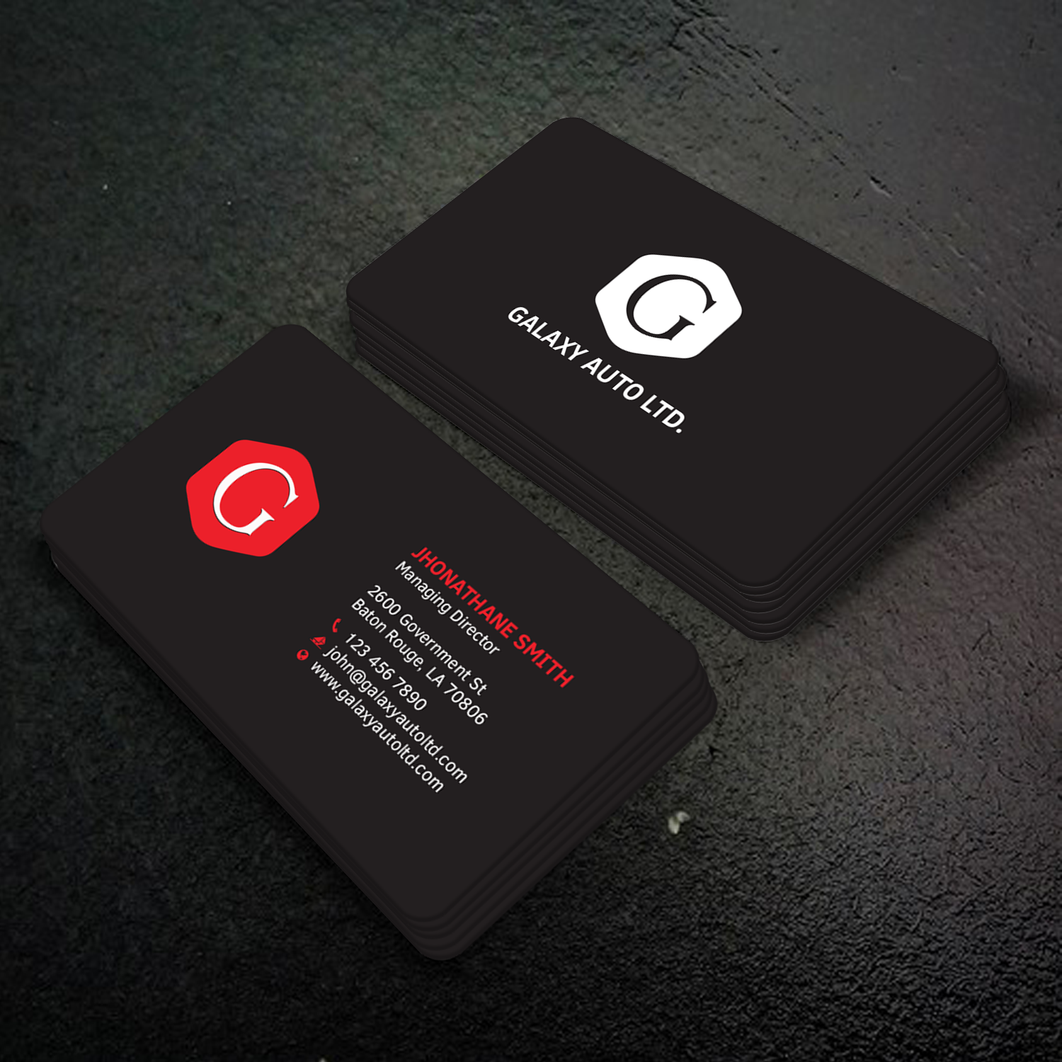 Design de Carte de Visite par HR KHAN pour Galaxy Auto Ltd | Design #16126666
