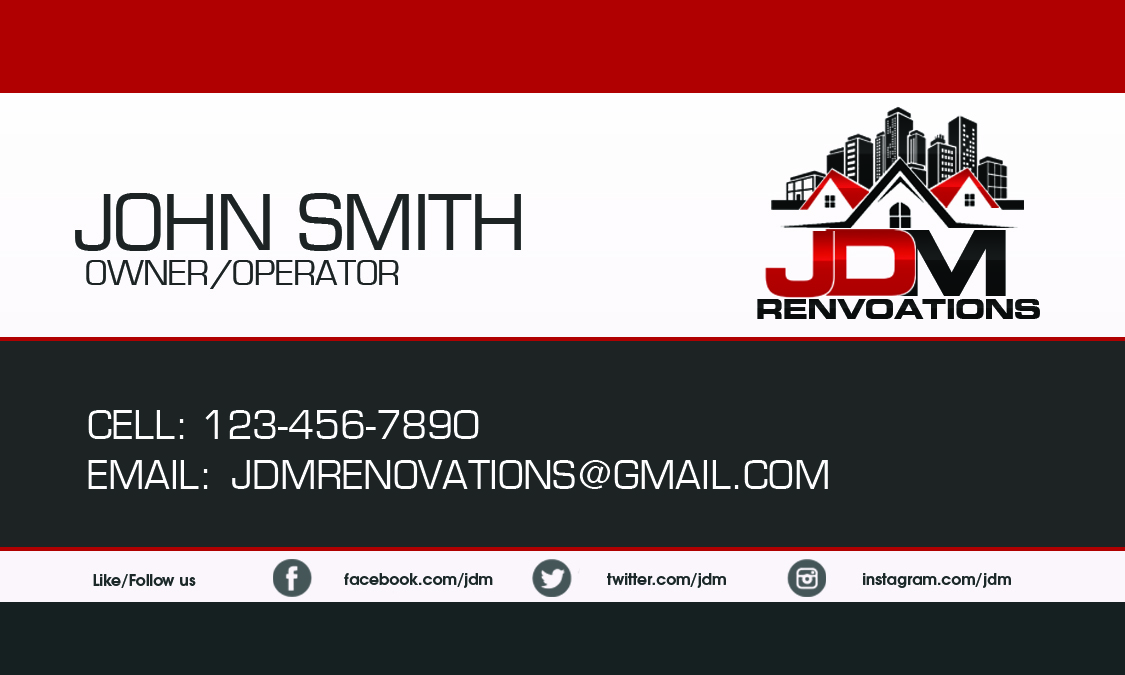 Logo Design by bvgraphic1 for JDM Renovations | Design #16090189