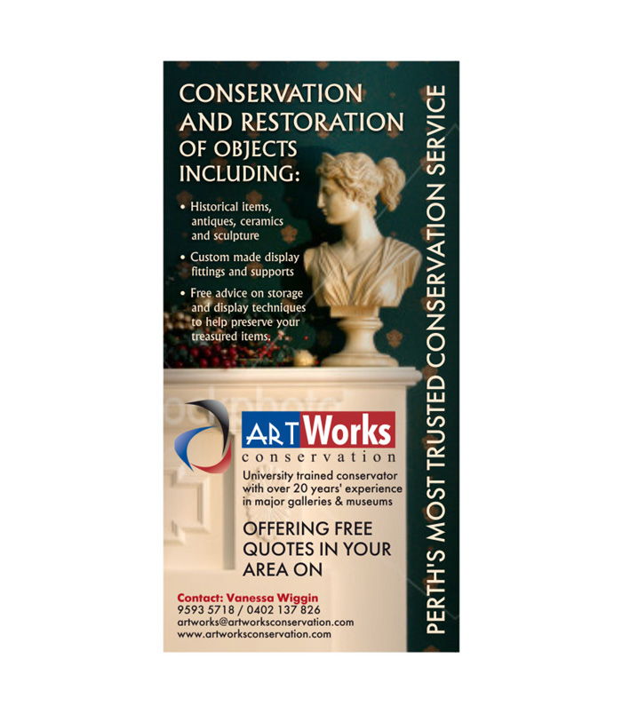 Diseño de Flyer por Atvento Graphics para ArtWorks Conservation | Diseño #608417