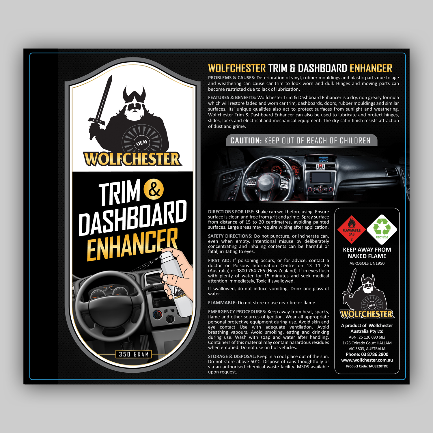 Packaging Design by Mariyam Khan for Wolfchester Australia | Design #16502826