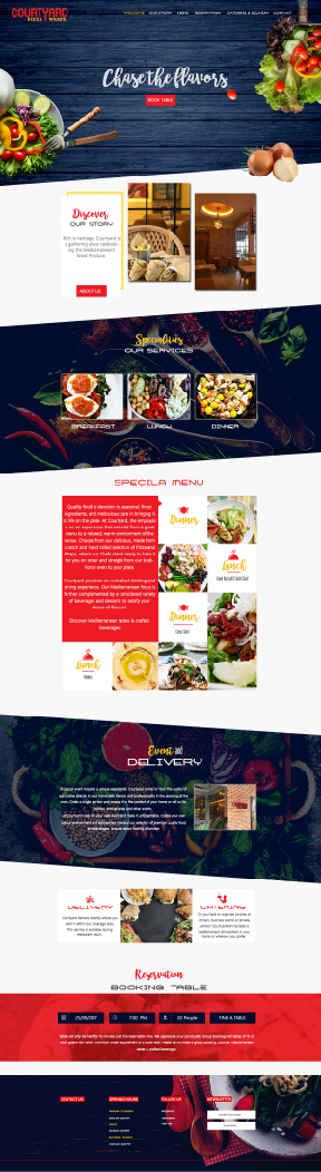 COURTYARD Pizza and Wraps | Web Design by hema dhawan