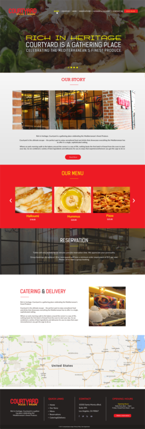 COURTYARD Pizza and Wraps | Web Design by chandrayaan.creative