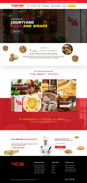 COURTYARD Pizza and Wraps | Web Design by lemosys infotech