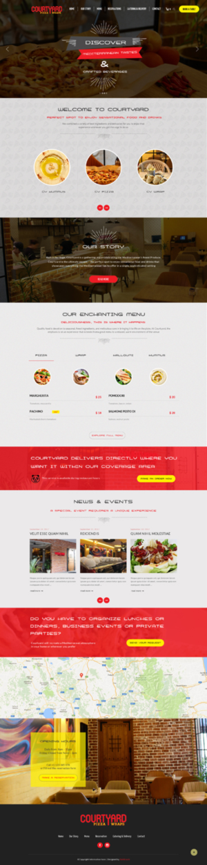 COURTYARD Pizza and Wraps | Web Design by Da Miracle