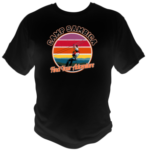 Need a great Retro 70's Zipline sunset design for a Camp | T-Shirt-Design von bacujkov