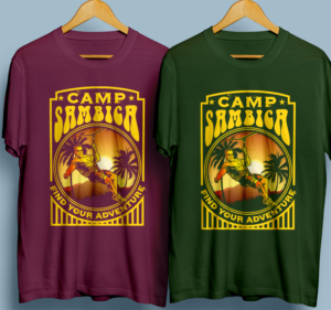 Need a great Retro 70's Zipline sunset design for a Camp | T-Shirt-Design von 99.degree