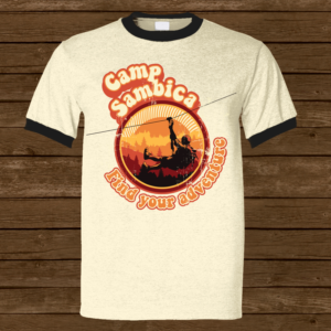 Need a great Retro 70's Zipline sunset design for a Camp | Design de T-shirt par Eightone 3