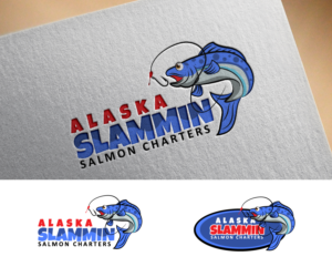 Alaska Slammin Salmon Charters | Logo Design by Anekaa