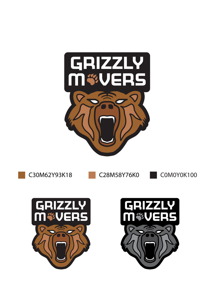 Logo Design by askatanoto.com for Grizzly Movers, LLC | Design #2638702