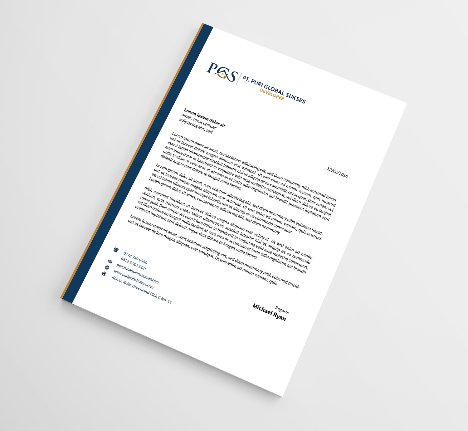 Letterhead Design by Ni Oeuvre for APP | Design #16131691