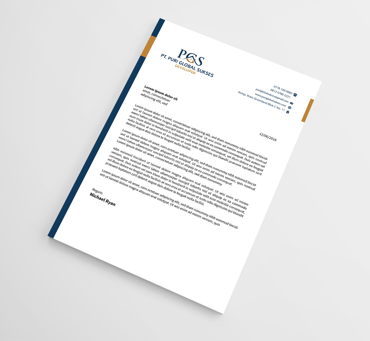 Letterhead Design by Ni Oeuvre for APP | Design #16131692