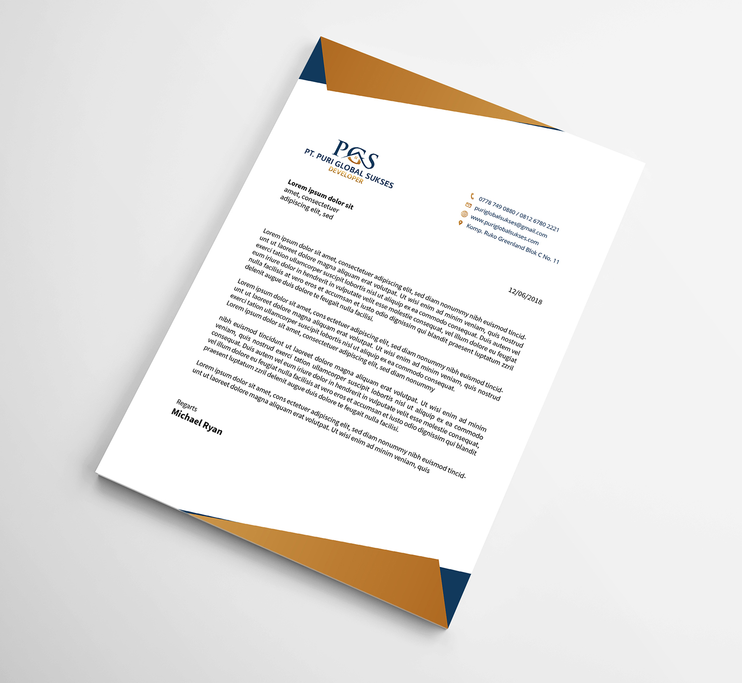 Letterhead Design by Ni Oeuvre for APP | Design #16144761