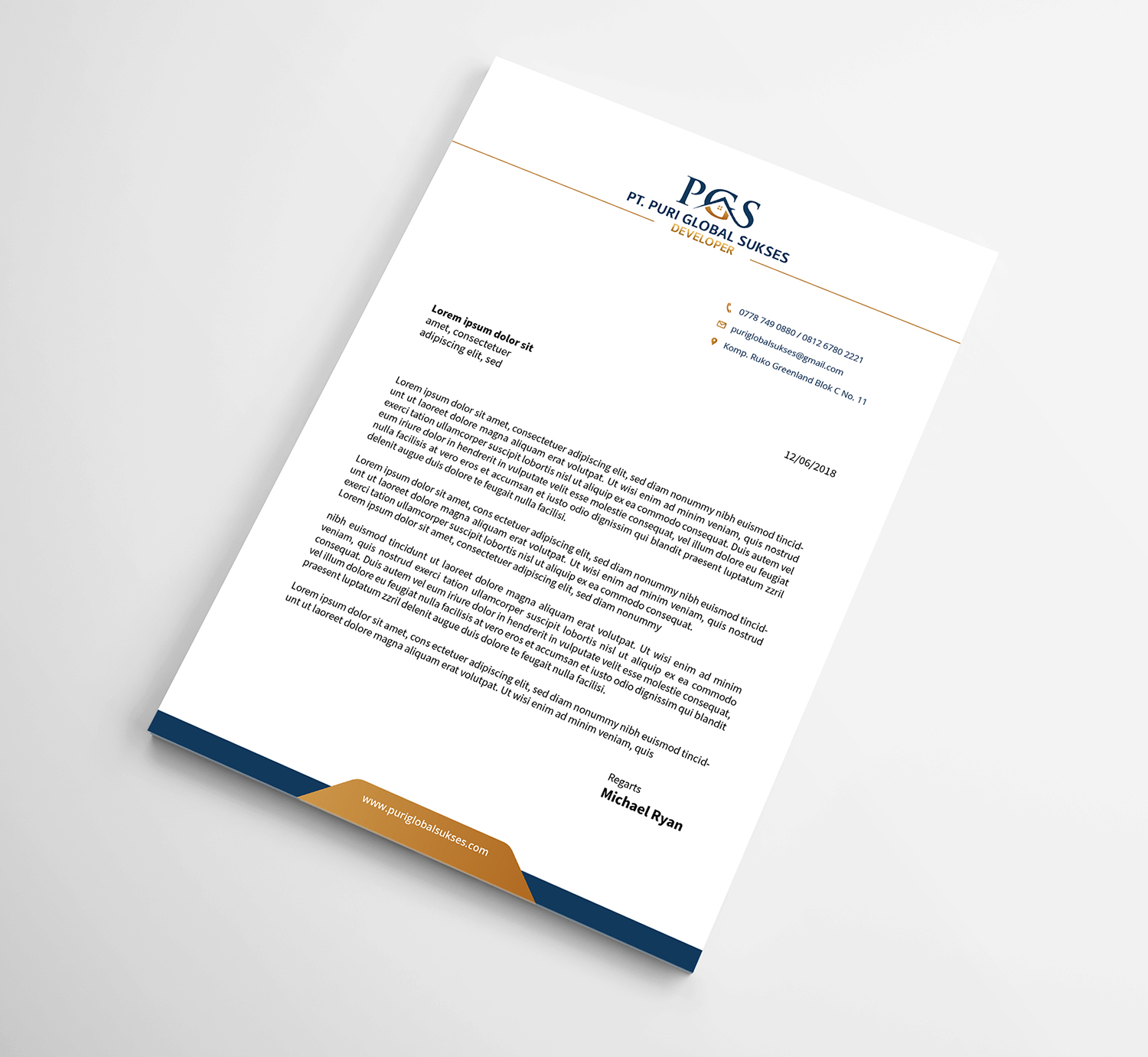 Letterhead Design by Ni Oeuvre for APP | Design #16144762