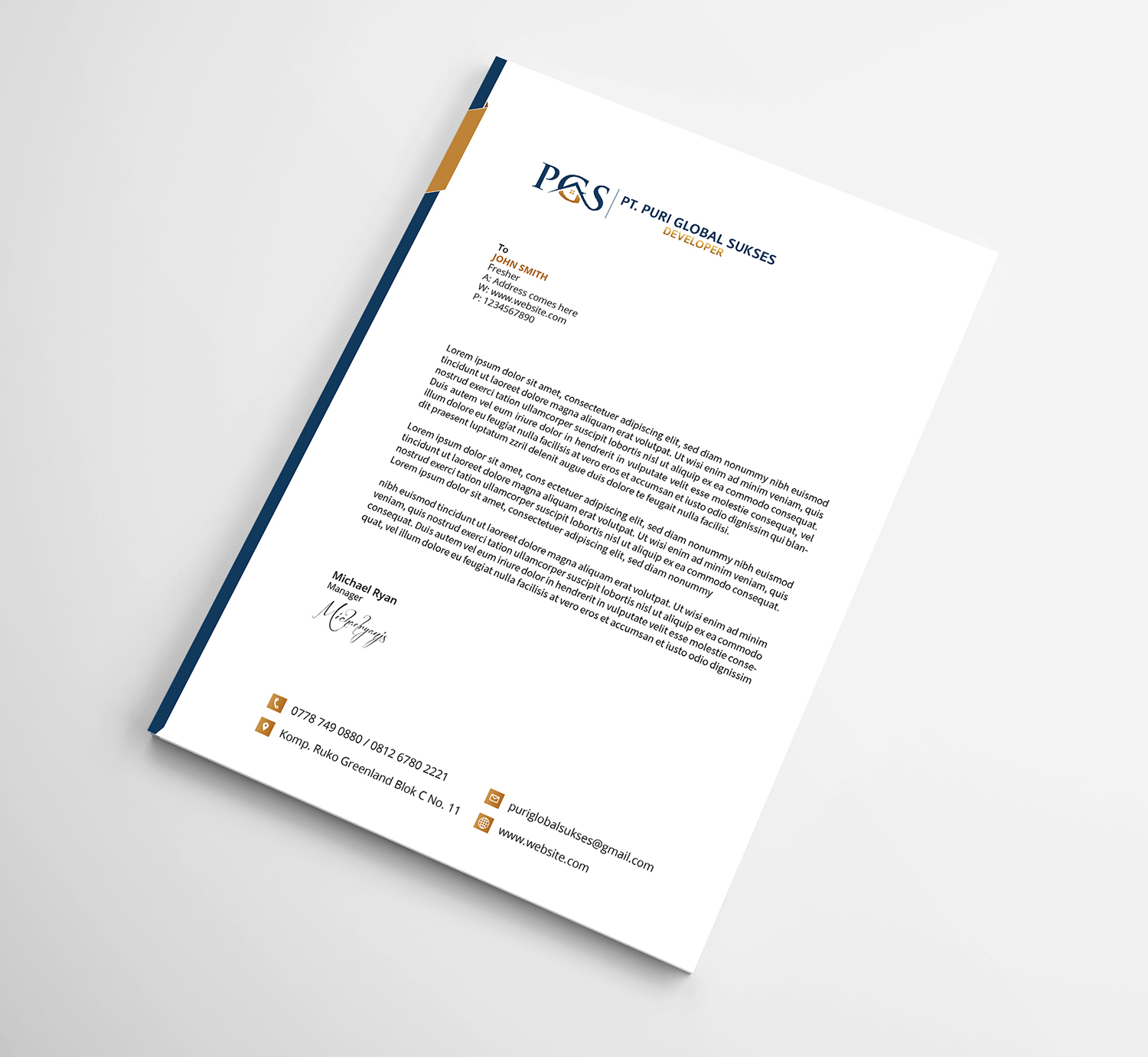 Letterhead Design by Ni Oeuvre for APP | Design #16144763