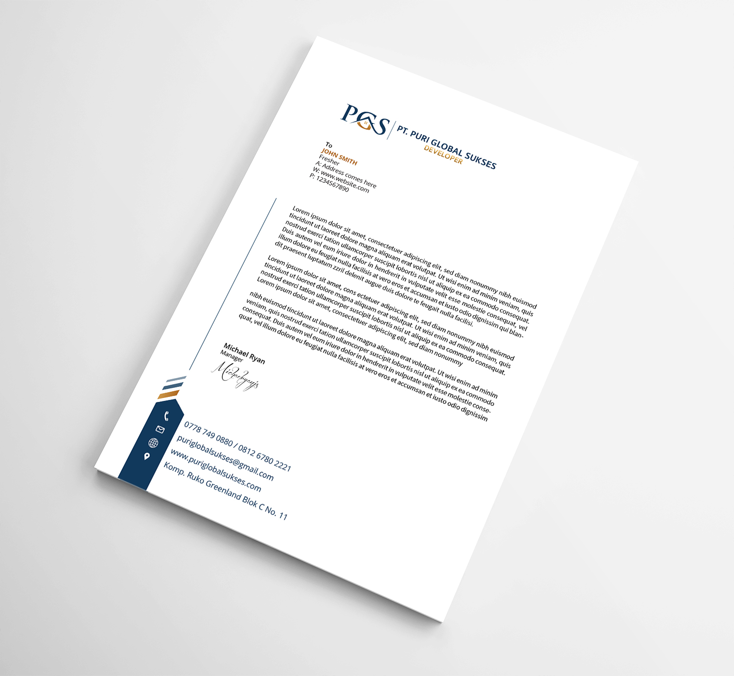 Letterhead Design by Ni Oeuvre for APP | Design #16144764