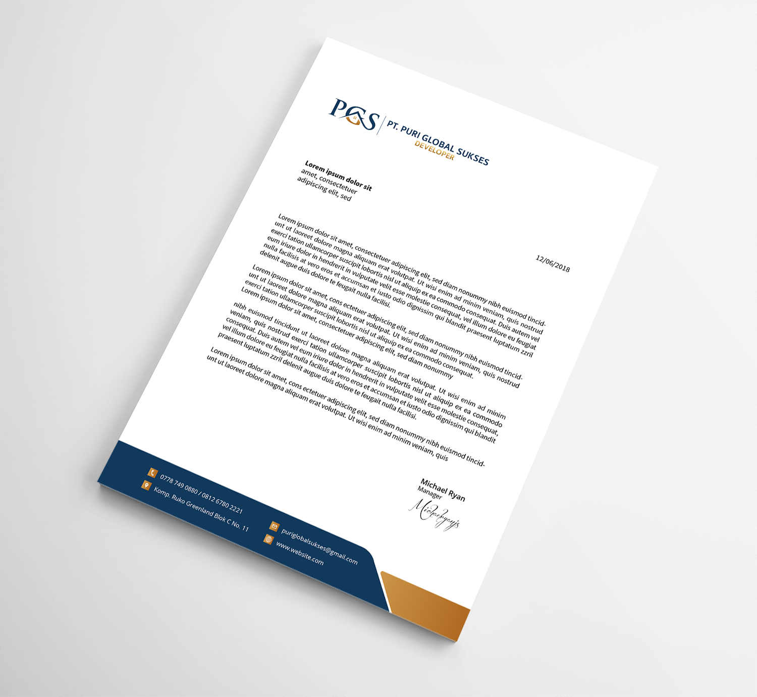 Letterhead Design by Ni Oeuvre for APP | Design #16144765
