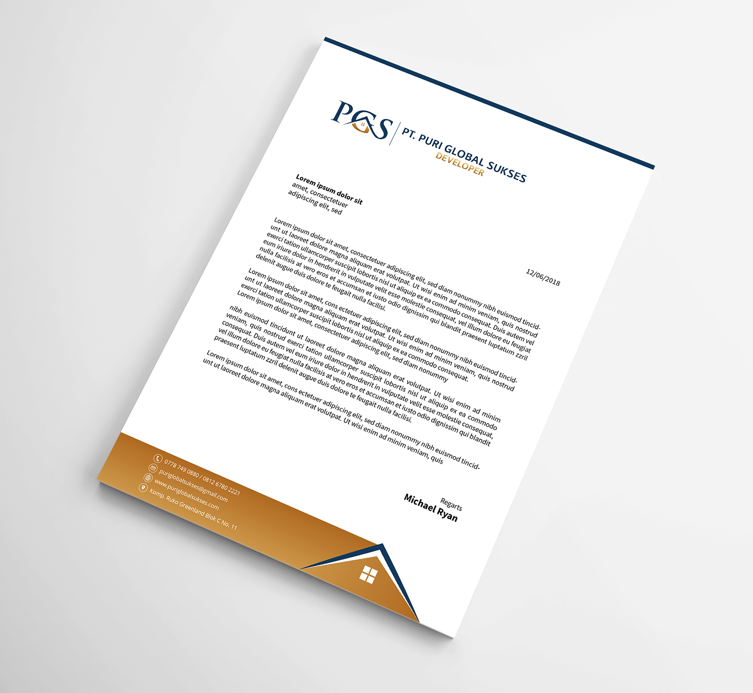 Letterhead Design by Ni Oeuvre for APP | Design #16144794