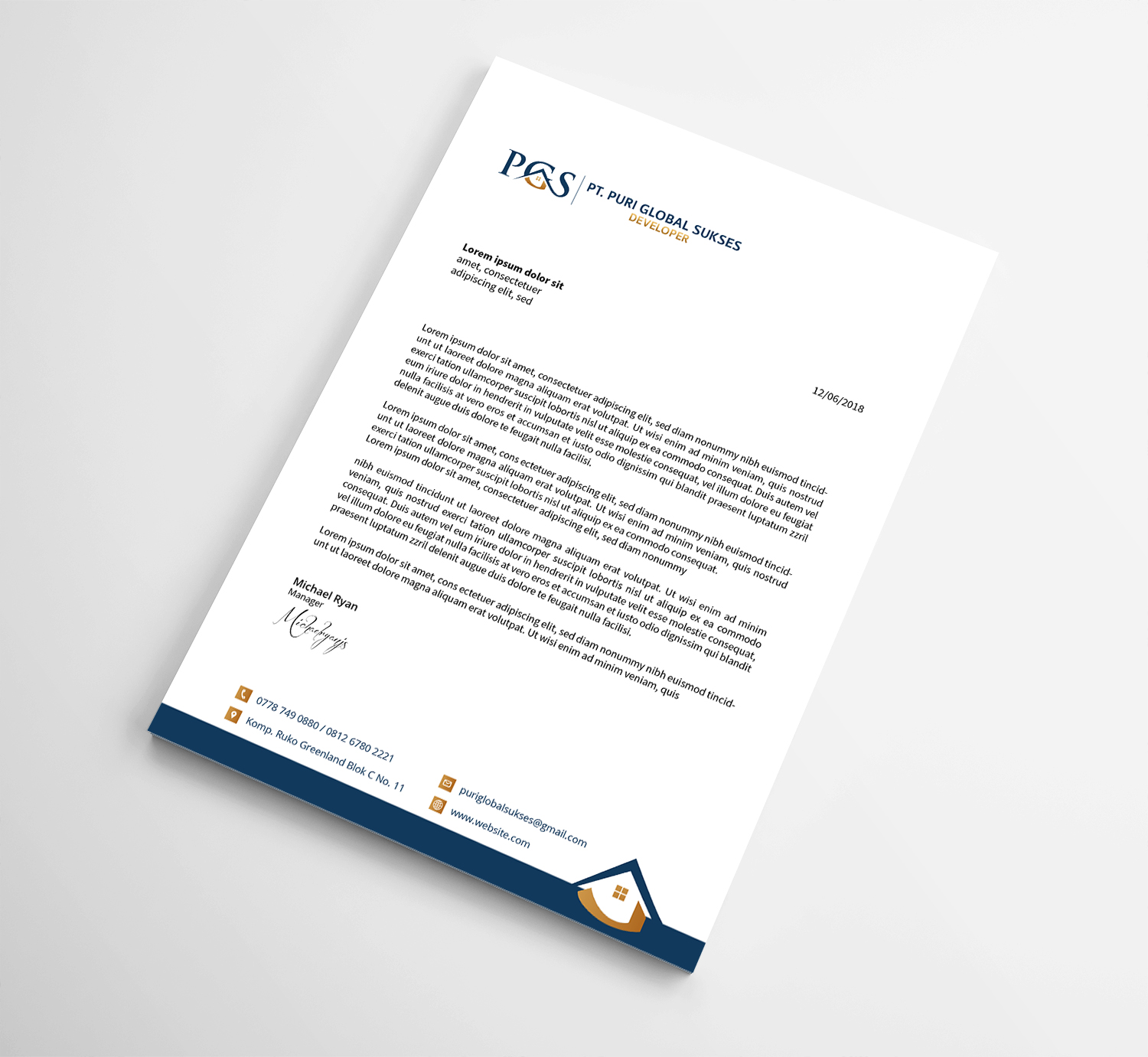 Letterhead Design by Ni Oeuvre for APP | Design #16144795