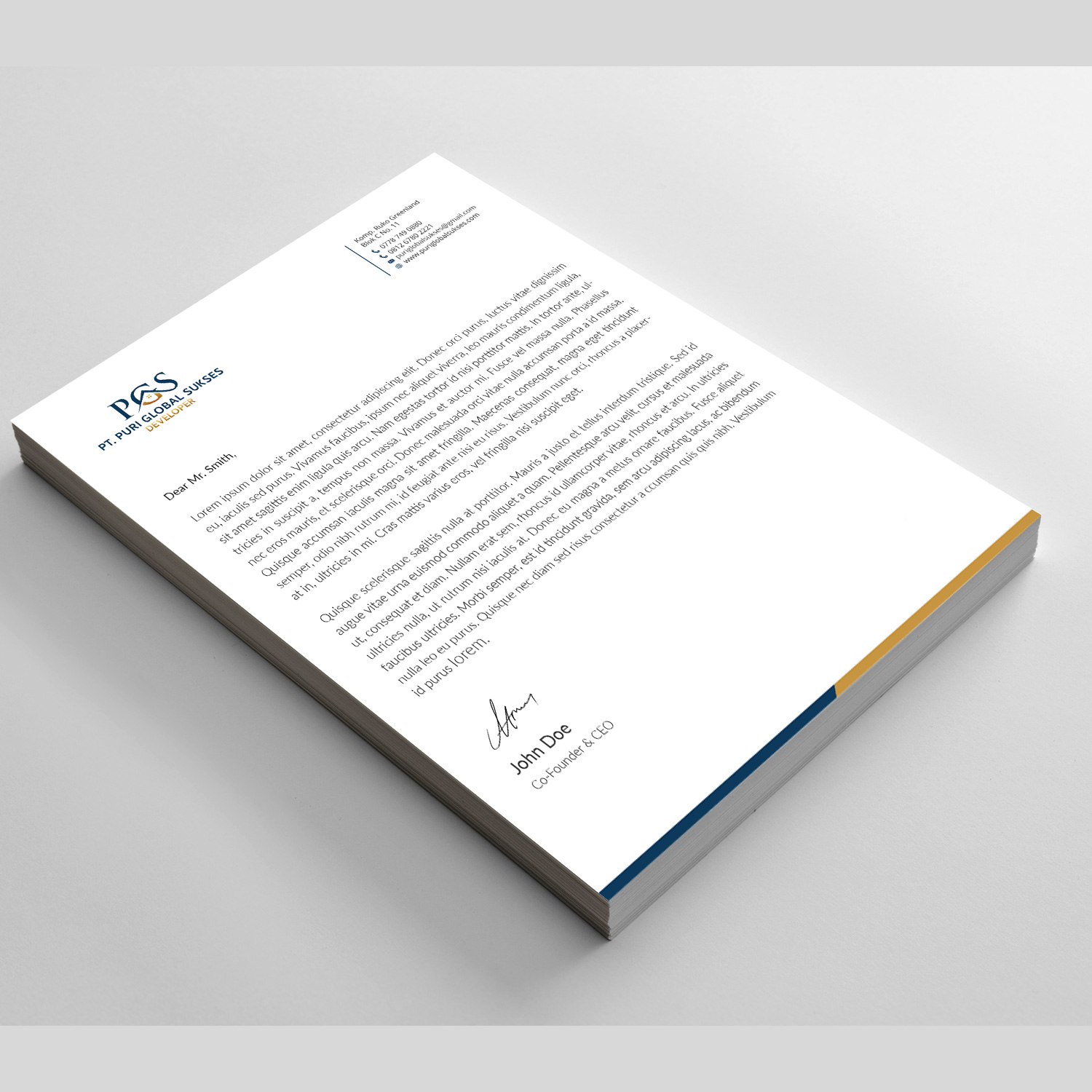 Letterhead Design by Right_D for APP | Design #16128573