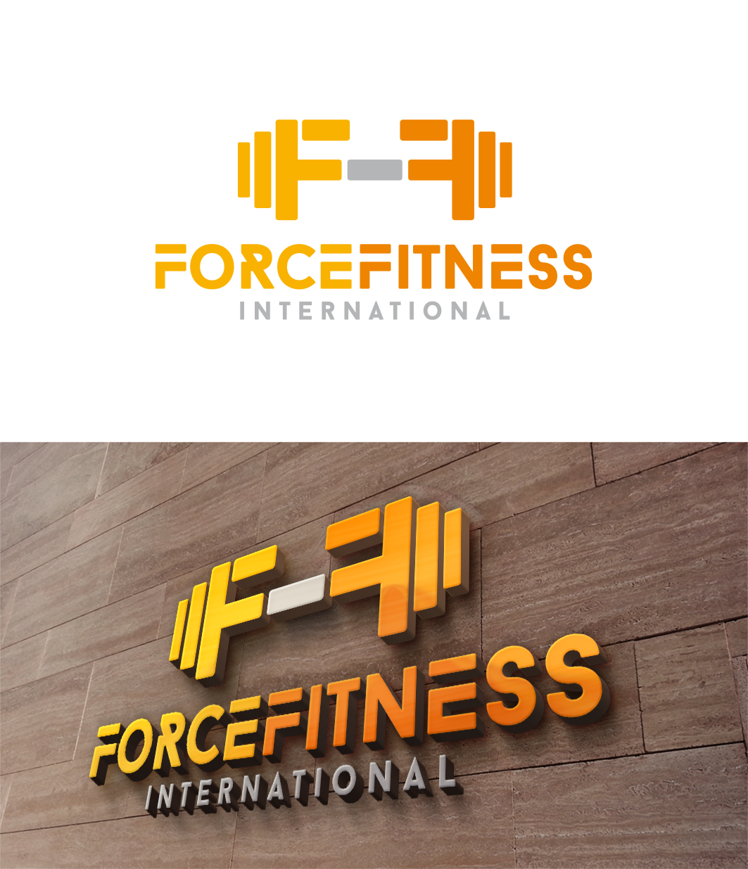Logo Design by trufya for Force fitness international  | Design #16235380