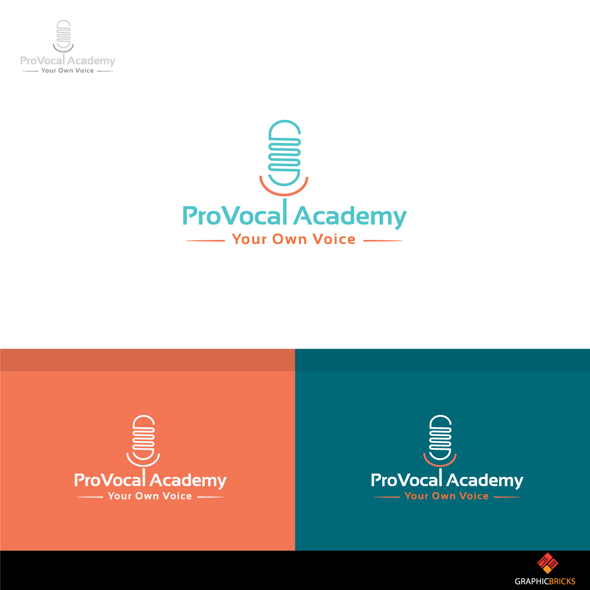 Diseño de Logo por Graphic Bricks para ProVocal Academy | Diseño #16123356