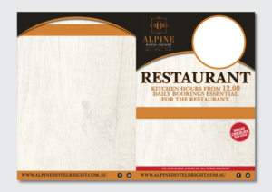 Menu Design by Impressive Solutions for The Alpine Hotel  | Design: #16201927
