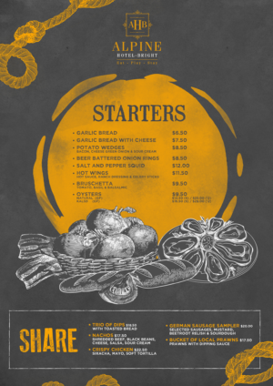 Menu Design by mrmrnjr for The Alpine Hotel  | Design: #16343365