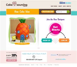 Web design for Cakesourcing.com | Web Design by Mayank Patel