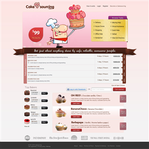 Web design for Cakesourcing.com | Web Design by OM