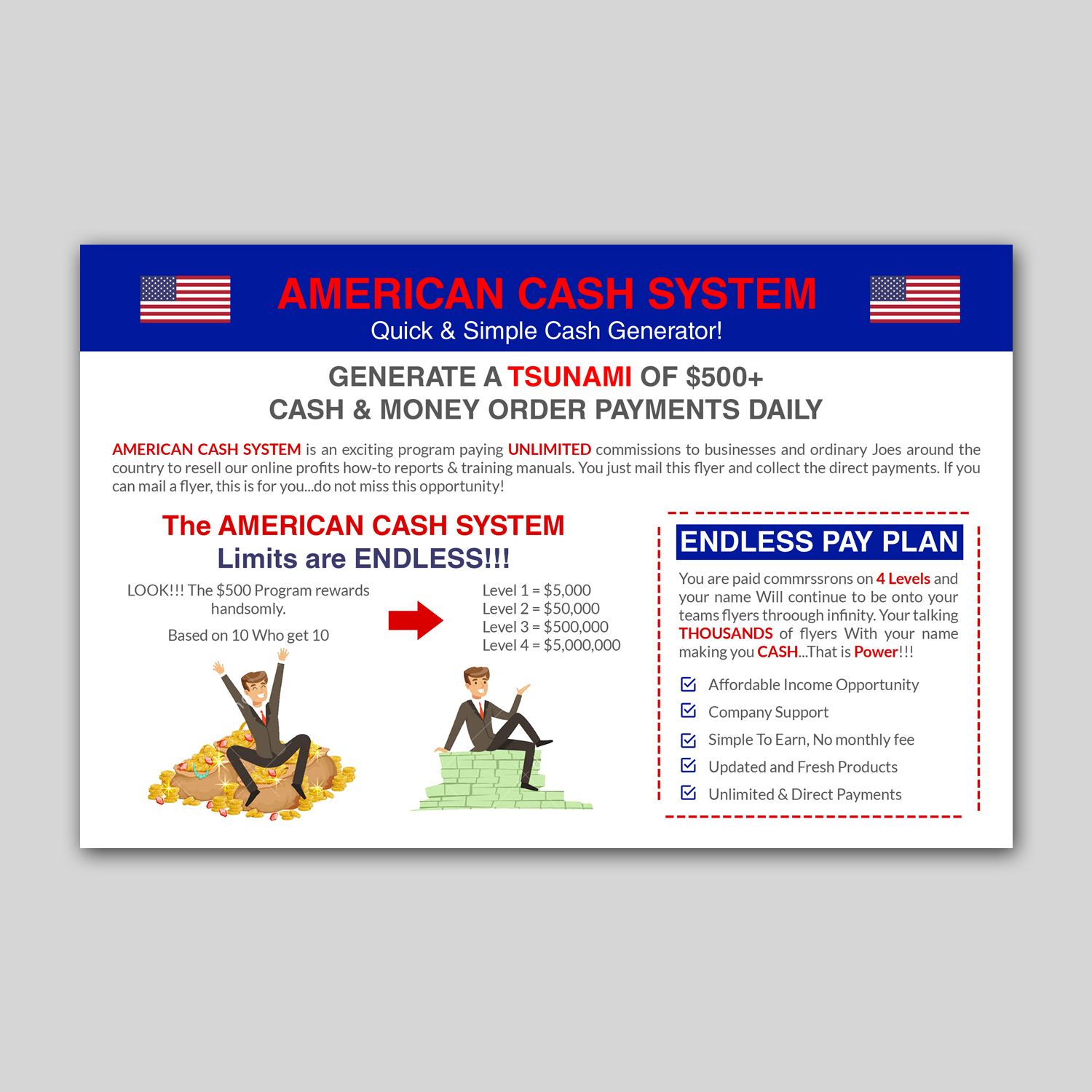 upmarket serious small business flyer design for american mail