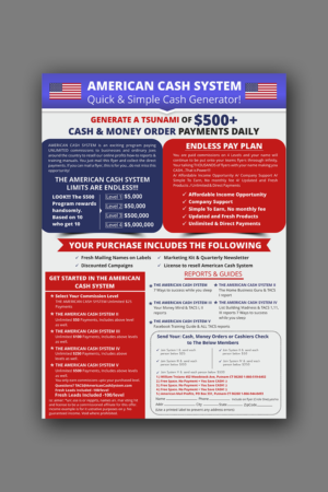 Flyer Design by ecorokerz for American Mail Profits | Design: #16137634