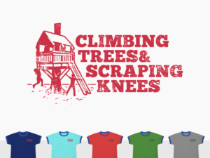 Boys Tree Climbing T logo design