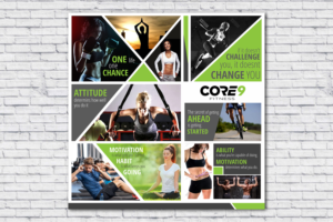 Creative Fitness Studio Feature Wall | Diseño Gráfico por ecorokerz