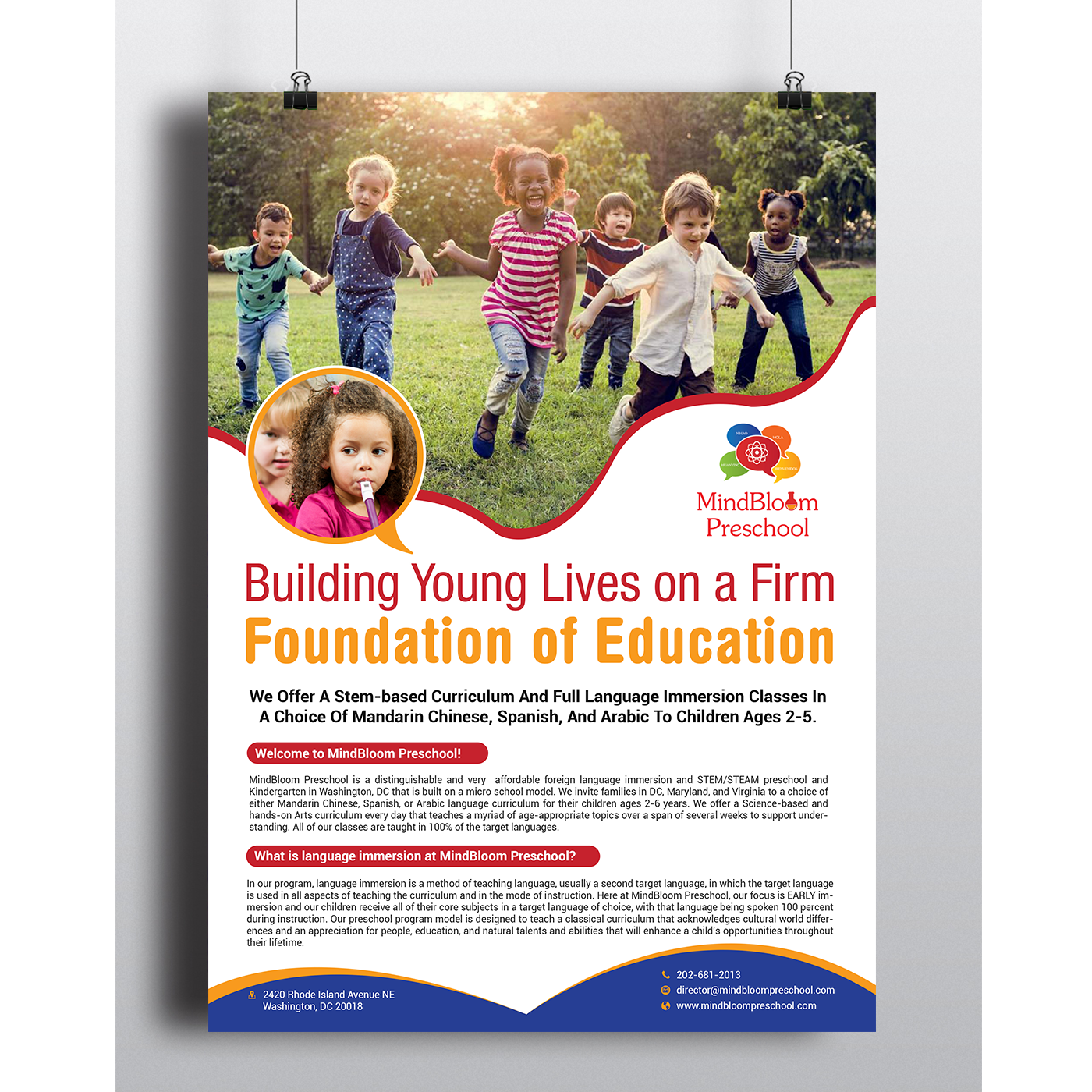 preschool flyer design