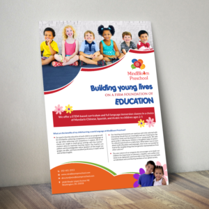 Flyer Design by creative.bugs for MIndBloom Preschool | Design: #16150072