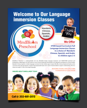 Flyer Design by meet007 for MIndBloom Preschool | Design: #16154070