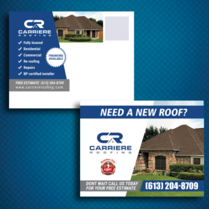 Diseño de Postal por uk para Carriere Roofing | Diseño: #16256373